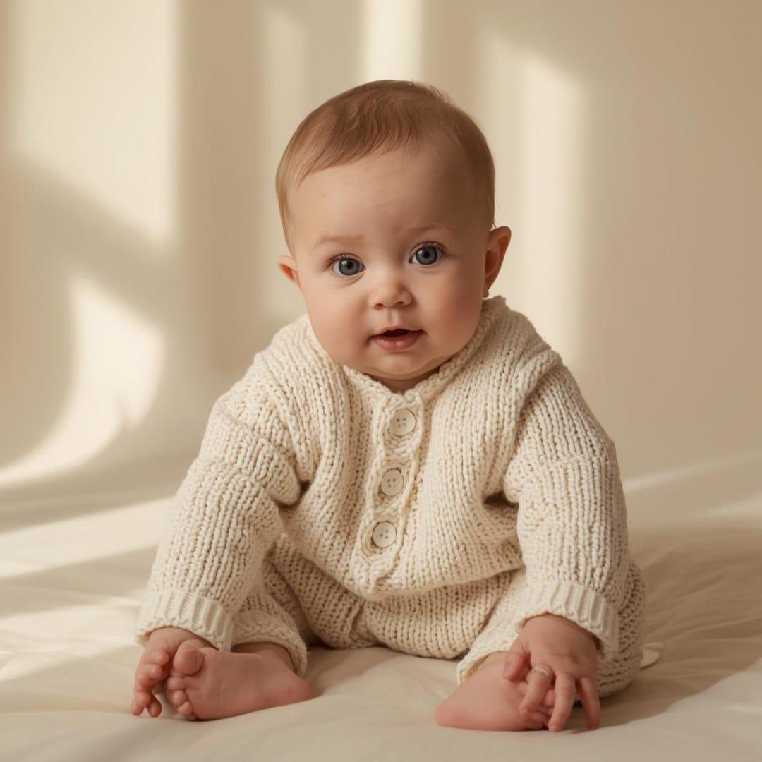 Detail of an Arega knit garment